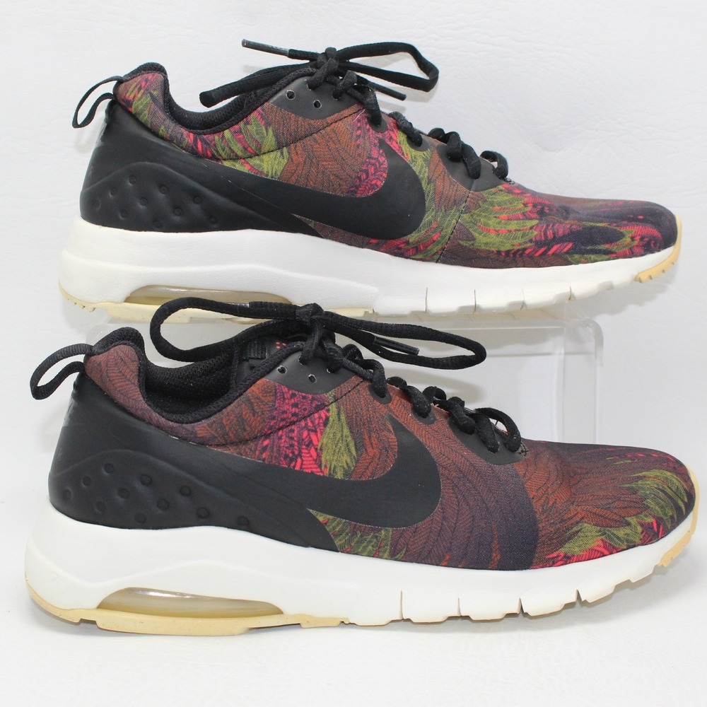 Nike Air Max Motion LW SE Floral Print Black Orange Sneakers 844890-003 Size 8